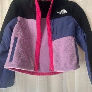 The North Face Pink, Purple, and Blue Fleece Jacket